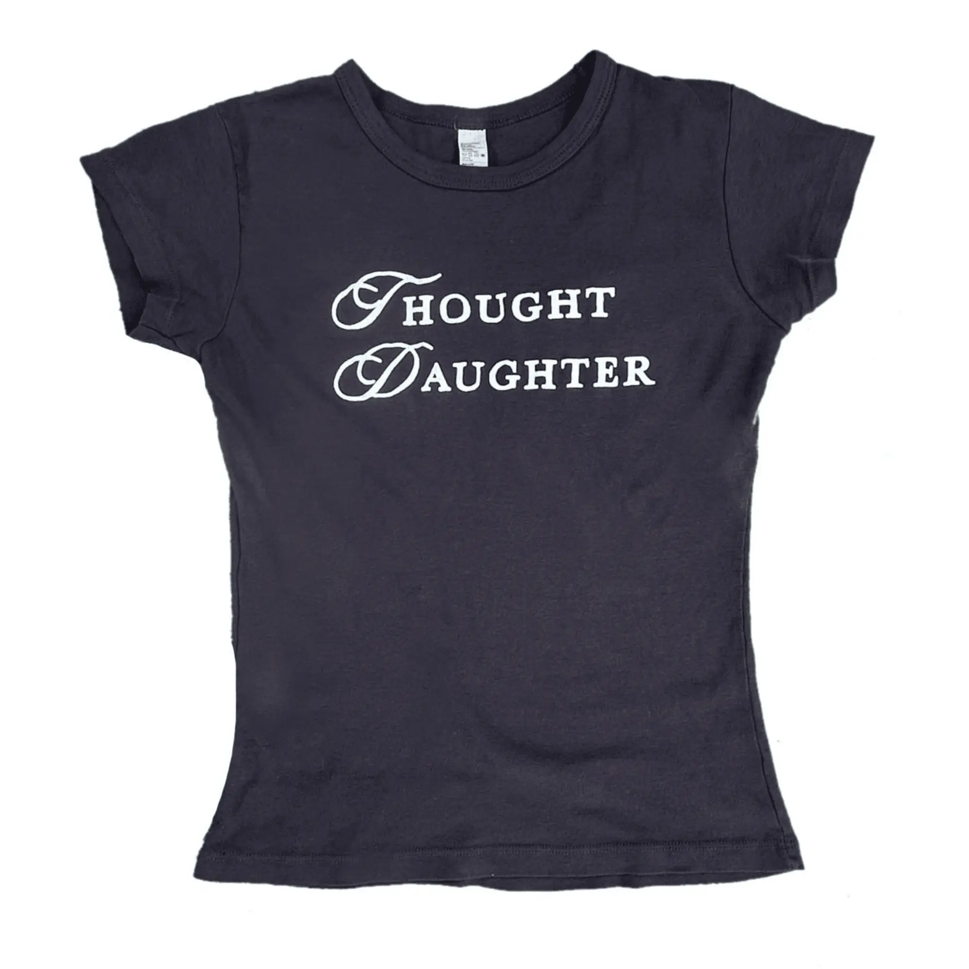 THOUGHT Daughter Baby Tee Graphic Funny y2k dark grey trendy t-shirt crop top