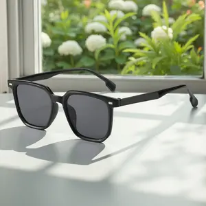 Unisex Full Rim Square Rectangular Sunglasses - 1 Pair Lightweight Durable Sunglasses, Stylish Unique Design, Ideal for Christmas Gifts & Travel, Everyday Wear