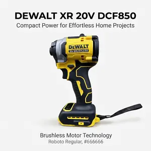 DEWALT DCF850B 20V MAX ATOMIC Brushless 1/4" Impact Driver | Bare Tool | Suitable for jobsite framing, deck construction, cabinet installation, and electrical work | Rechargeable impact driver with precision drive mode | Up to 1700 in-lbs maximum torque,