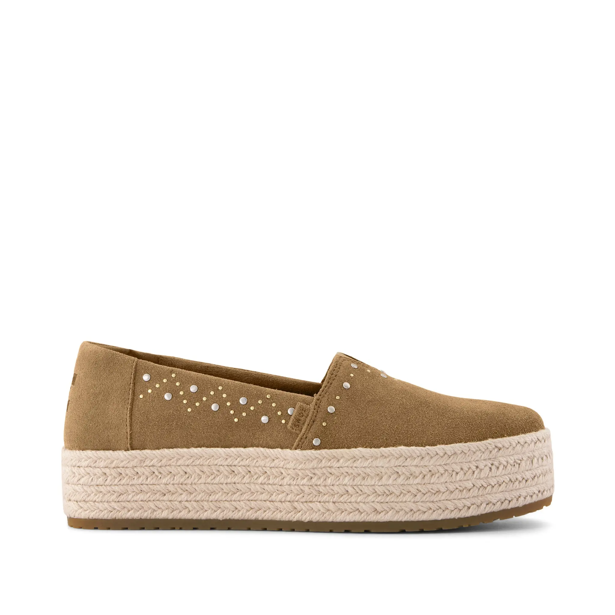 Womens Valencia Platform Espadrille Toffee Suede