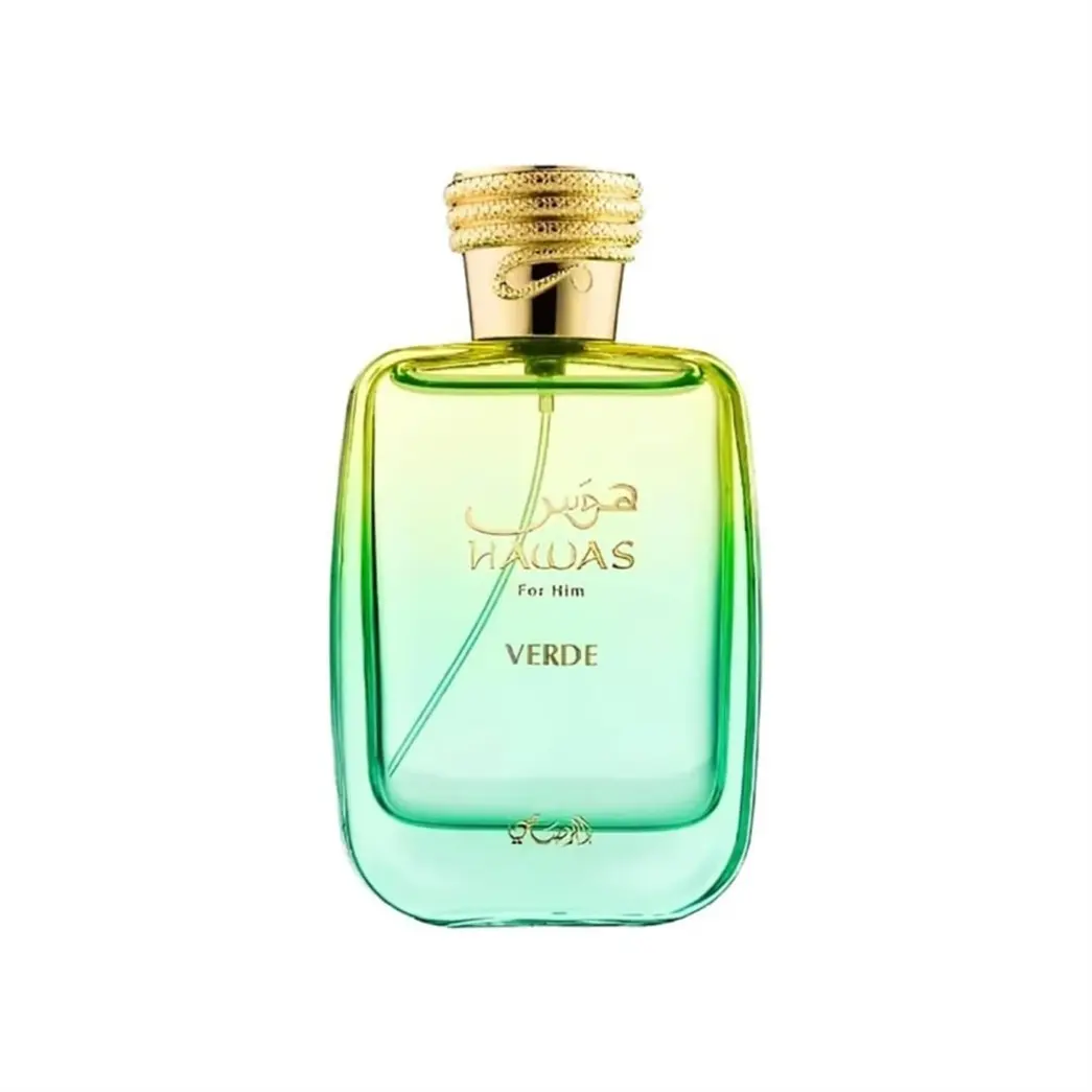 Rasasi Hawas Verde Fresh Green Aquatic Cologne for Men | Long Lasting Summer Scent 3.4oz