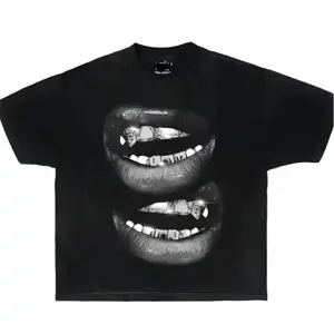 Grin Fang Mouth Garment-Dyed Boxy Shirt