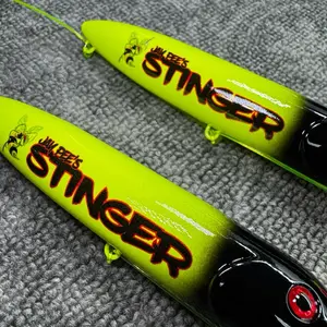 Stinger Rig 2 Pack - Pre-tied subs (13cm) on 6/0 white glow hooks and 100 pound yellow mono leader line