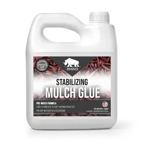 Rhino Stabilizing Mulch & Stone Glue for Landscaping Pea Gravel, Rubber Mulch, and Straw Binder