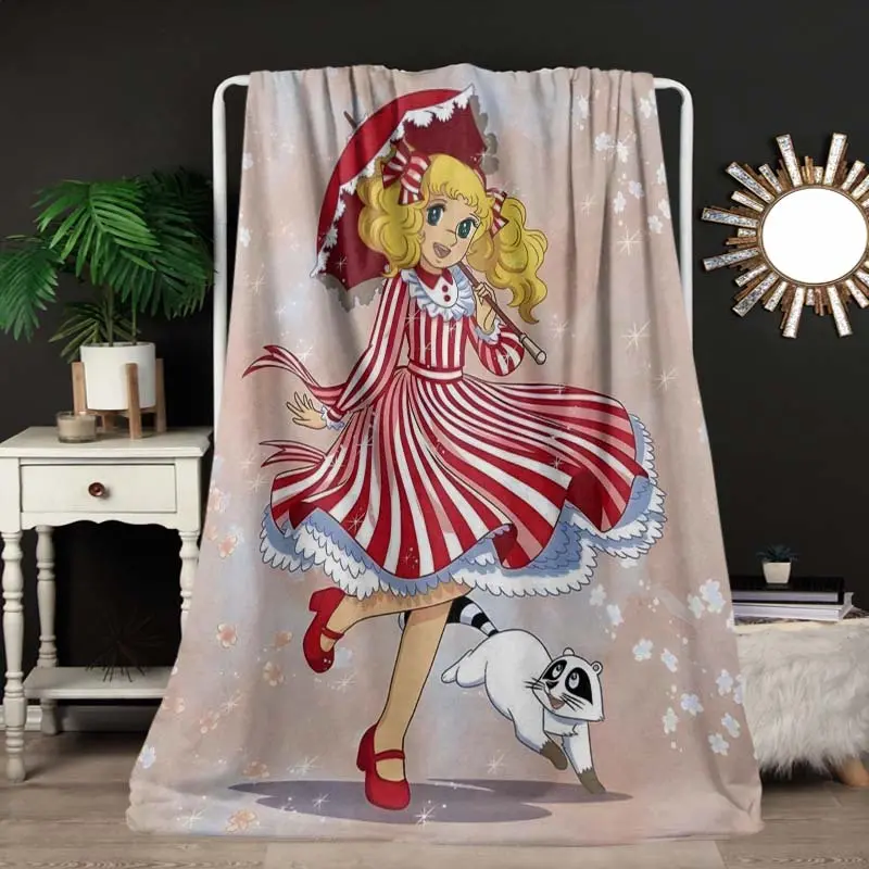 [Memorial Day Deals] Anime Candy Digital Print Glam Look Soft Cozy Blanket - Cozy Warm All-Season Wrap for Sofa, Office - Blanket Gifts for Friends, Room Decor for Christmas Birthdays