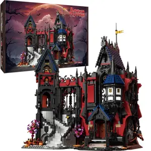 3540+ Pcs European Vampire Castle Building Blocks Set, Bricks, Large Size European Castle Model Kit, DIY and Interest Collection, Halloween Christmas Gift