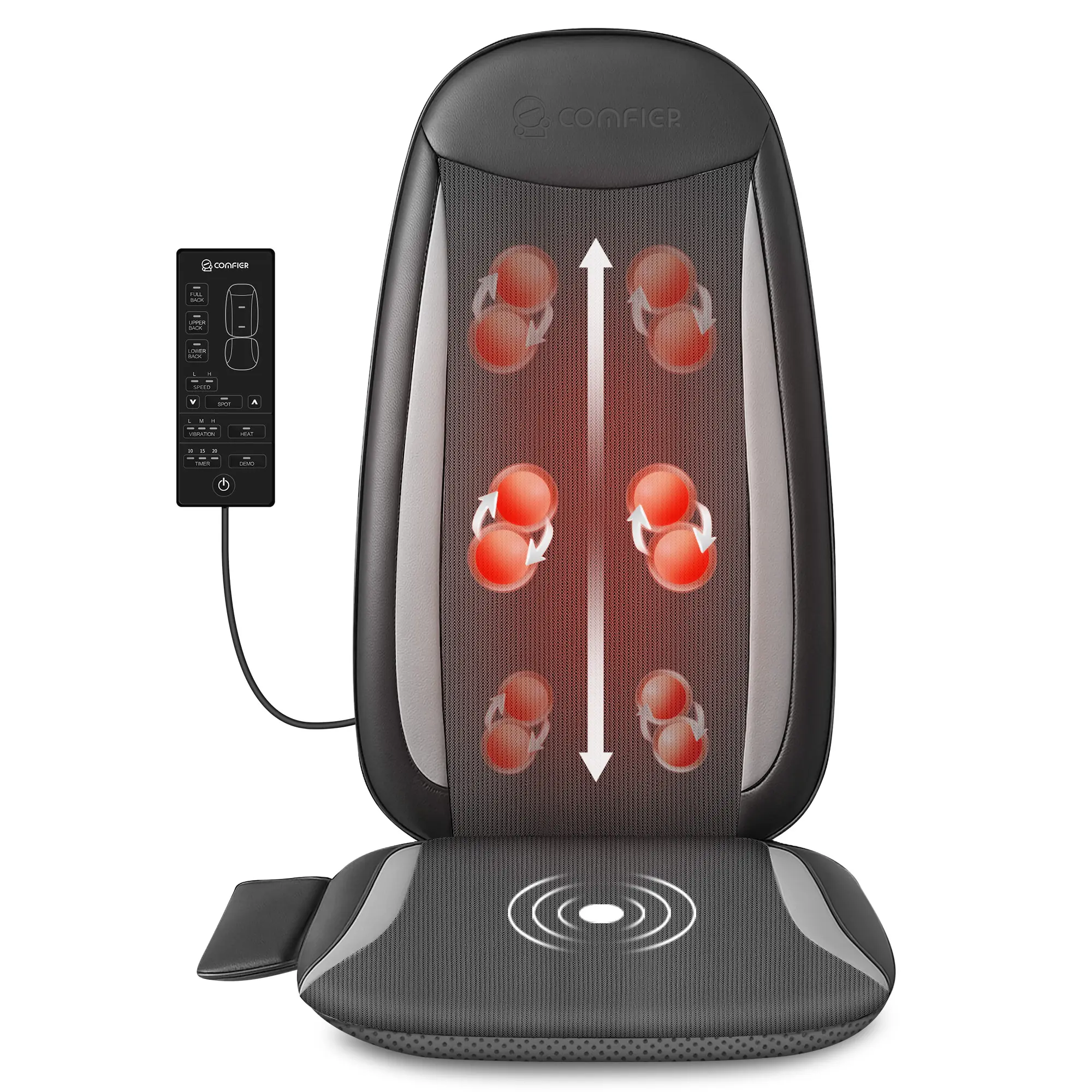 Comfier Shiatsu Back Massager with Heat & Vibration - Multi-Mode Vibratory Massage Chair Pad for Neck, Hip Relief - Home Office Use - Selfcare Gift for Mom, Unique Father's Day Gifts - Adjustable Mild Therapy,father'sdaygifts,summerhairstyles