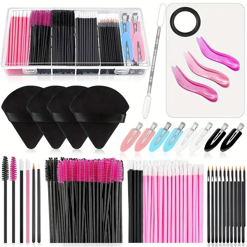 Professional Makeup Tool Set with Storage Box, 235pcs/set Multi-use Makeup Kit for Facial Detailing & Blending, Portable Makeup Accessories for Women, Makeup Container Set, Portable Makeup Tools, Cosmetic Tools