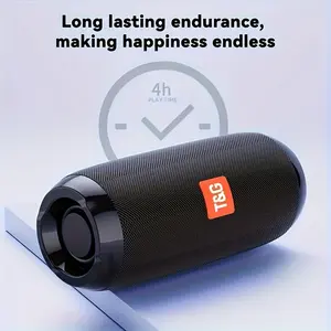 TG117 Wireless Speaker with Subwoofer, 3D Surround Sound, Portable Outdoor Speaker, Supports TF Card/U Disk, TWS, Hands-Free Calling, Compatible with Mobile Phones/Tablets, Built-in Microphone, T&G