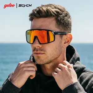 Geloo GLB101 Professional Sports Sunglasses UV400 Protection HD Cycling Glasses for Men Women Lightweight TR90 Frame Impact Resistant Eyewear for Running Hiking MTB Road Bike Fishing Windproof Anti-fog Outdoor Goggles High Contrast Vision 34g
