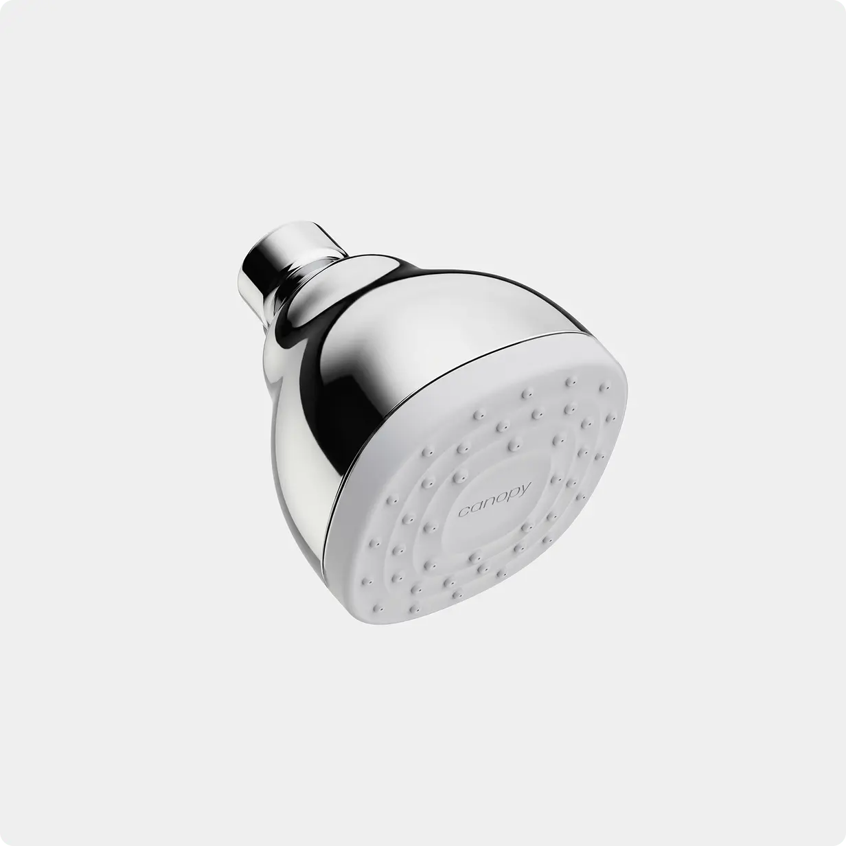 Canopy Mini Filtered Shower Head | High Pressure Shower Head Filter Reduces Chlorine & Contaminants for Healthy-Looking Skin & Hair | Compact Shower Filter for Rentals & Apartments | Tool-Free Install | Tri-Media Filtration