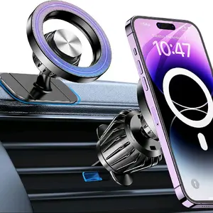 Kaistyle for Magsafe Car Mount【20 Strong Magnets】Magnetic Phone Holder for Car Phone Holder Mount Dash【360°】Cell Phone Holders for Your Car Accessories for... Color:Black