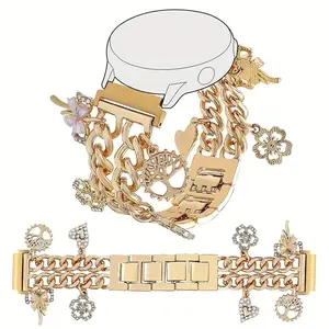 Chain Design Watch Band for Samsung Galaxy Watch 7/6/5/4, 20mm Smartwatch Replacement Strap, Elegant Bracelet Style Watch Band for Women, Wearable