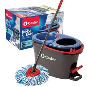 O-Cedar RinseClean Spin Mop With 2-Tank System and Microfiber Mop Head