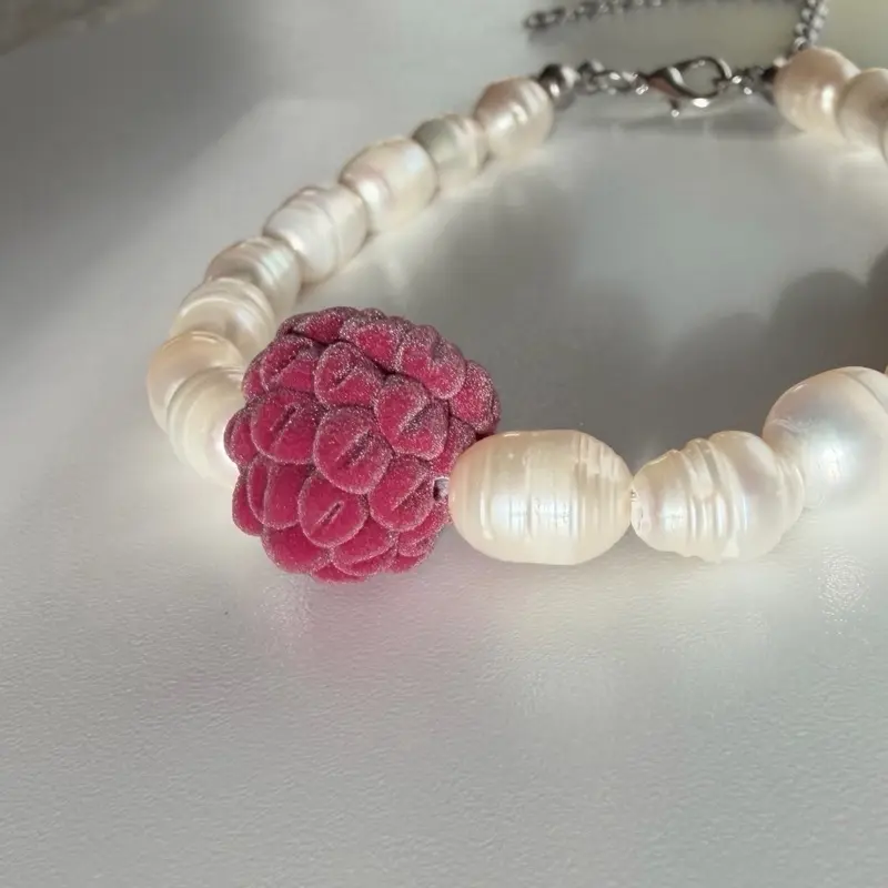 Realistic Raspberry  Bilberry Bracelet