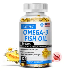 Taoters Omega-3 Fish Oil Health Supplement, Heart, Brain, Joint, Skin, Eye and Immune System Health Support ,120 Capsules