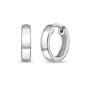 Classic 3mm Polished 9-13mm Kids / Children's / Girls Earrings Hoop/Huggie - Sterling Silver