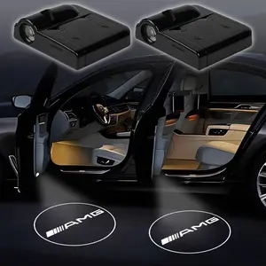 2pcs LED Light Car Door Projector Lamps, Auto Accessories for Mercedes Benz Amg a B C M Ml Gla Gls E Class, W176 W205 W166 W246 W212