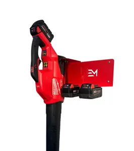Leaf Blower & Battery Mount  Compatible with Milwaukee M18 Red Powder Coat Finish Compatible with Models 2724 & 3017 Includes Mounting Hardware