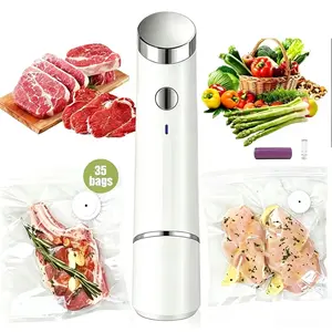 Mother’s Day Gift: Compact vacuum sealer, portable vacuum sealing machine includes 35 reusable vacuum bags, USB charging, suitable for storing family snacks and dry goods at home, refrigerator, outdoor camping travel, and keeping ingredients fresh. tiktok