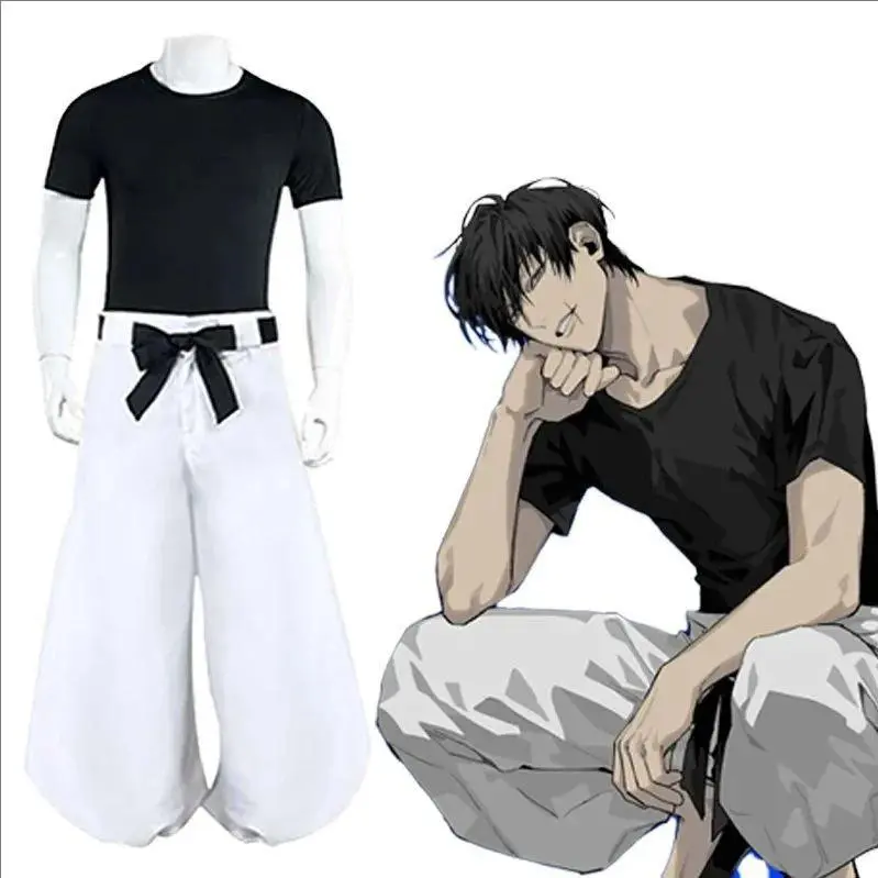 Jujutsu JJK Manga Anime Fushiguro Toji Satoru Gojo Cosplay Costume T-shirt Pants Halloween Christmas