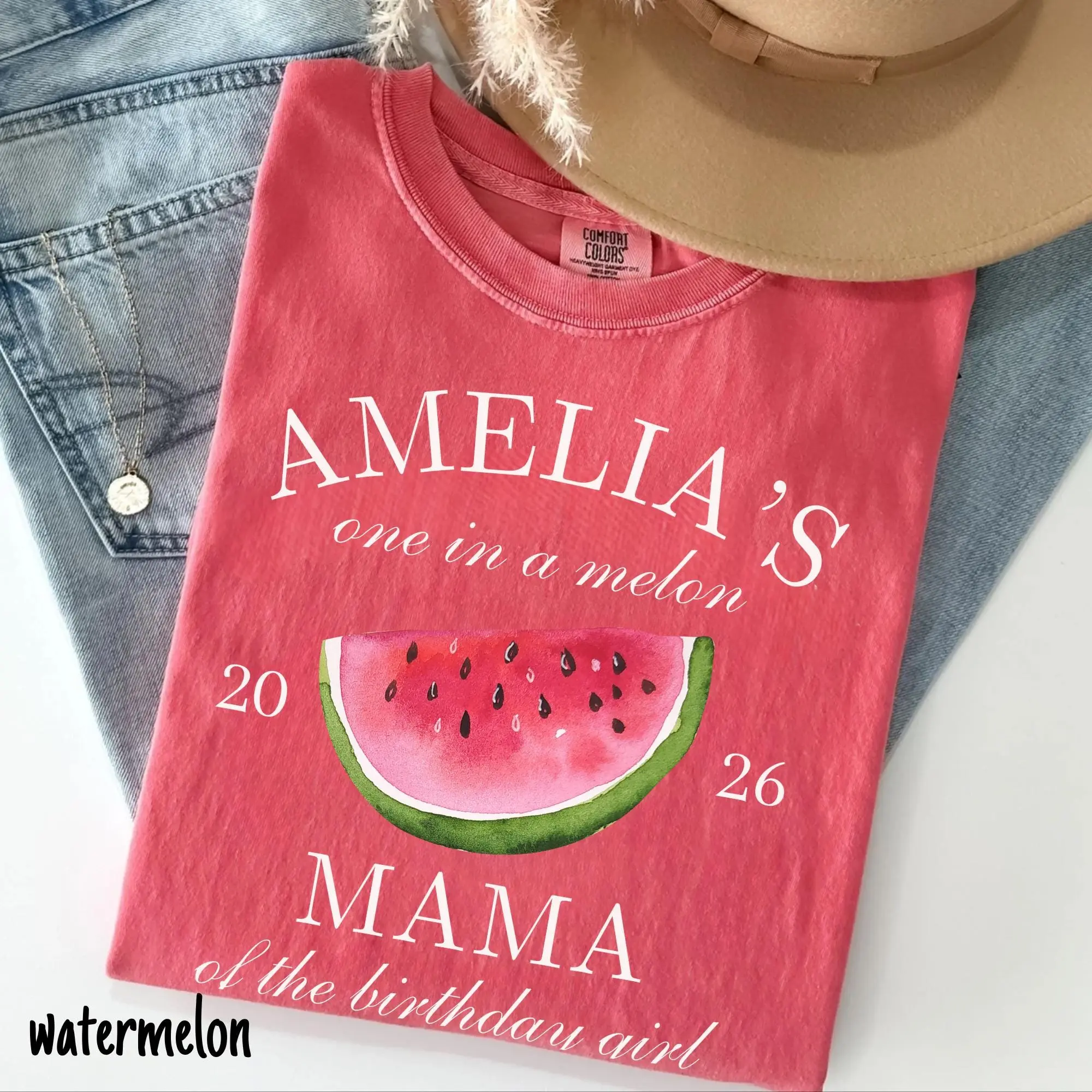 One In A Melon Birthday Shirt Watermelon Theme First Birthday Shirt Mama Dada Melon 1st Birthday Matching Shirt Birthday Watermelon Mom Dad