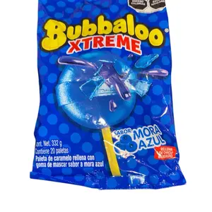 Bubbaloo Grape Gum Filled Lollipop