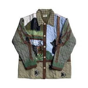 Bear Country Reversible Quilted Cotton Jacket | 2 Looks in 1 • Soft Cotton Filled • Lightweight Warmth • Regular Fit • Cozy All-Day Comfort • Breathable & Stylish • Perfect for Outdoor Adventures, Cabin Days & Everyday Wear | Unisex | cotton | Hand made