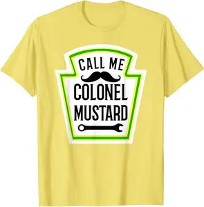 Colonel Mustard Funny Halloween Mustard Costume T-Shirt - Gabrielcru Shop 28B0B3BQ9SCY