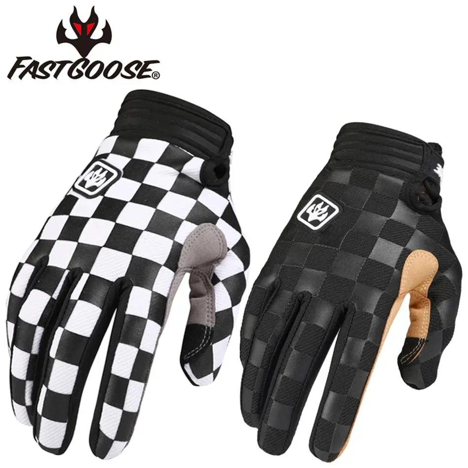 FASTGOOSE Retro Rider Motocross Racing Gloves Moto BMX ATV MTB Off Road Motorcycle Mountain Bike Gloves Cycling Competitio Glove