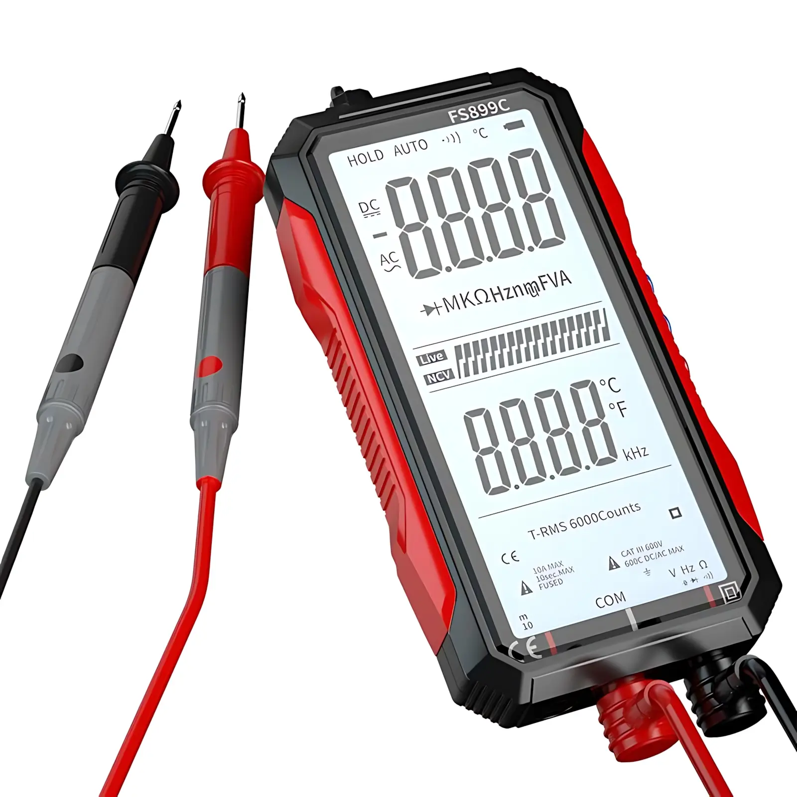 Advanced Digital Multimeter with Auto Ranging and Full Screen High Precision Testing for Home Improvement DIY Electronics Car Maintenance and Electrical Troubleshooting