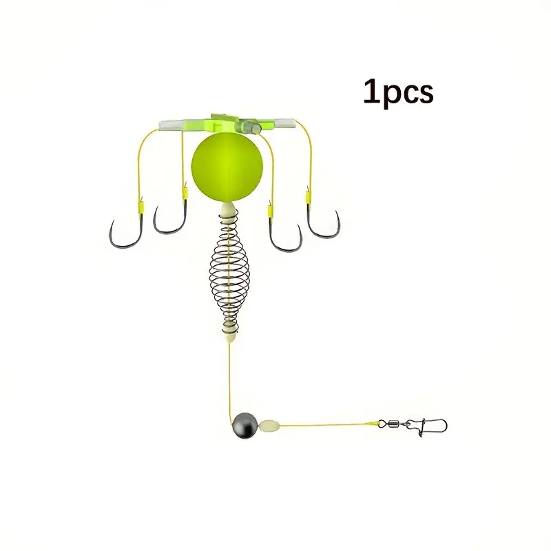 Fishing Hook Set with Anti-Bottom Bait Cage Float Line Group, European Carp Fishing Gear, Fishing Equipment, Fishing Tackle, Fishing Gear Supplies, 1 Pack, Ideal for Anglers, Fishing Stuff