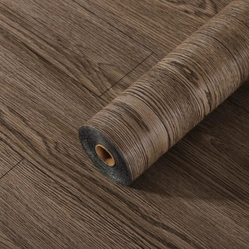 Self-Adhesive Wood Grain Pattern Wallpaper and Floor Stickers, Easy DIY Peel and Stick, 40x300 Cm, Waterproof, Durable Pvc Material and Durable Wall and Floor Decor
