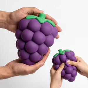 Jumbo Grape Taba Squishy Toy, Giant Fruit Squeeze Fidget Toy, Soft Sensory Stress Relief Toy for Desk Play & Gifts