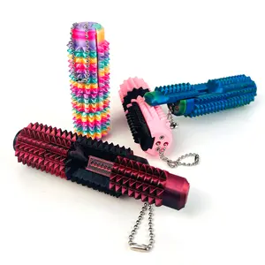 5-in-1 3D Printed Spiky  Design Toys,Design for Stress Relief, Button Clicks, Spinners, Pocket Mini  Toy for Adults Novelty Gifts