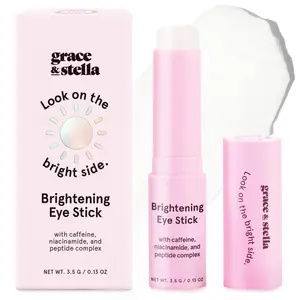 Brightening Eye Stick – Radiant Eyes with Caffeine & Niacinamide De-Puffing, Hydrating, Awakening Skincare, Travel-Friendly and Instant Brightening by grace & stella