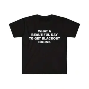 Women's Fitted Round Neck Shortsleeve T-Shirt - Casual Streetwear Tropical Top, Unisex Offensive Alcoholic Funny Meme Gift, Tshirt
