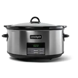 Crock-Pot Programmable 8-Quart Slow Cooker, Black Stainless Collection, 1 CT