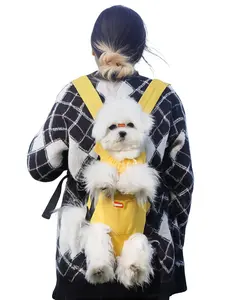 Hands-Free Pet Backpack Carrier – Soft Front Chest Sling for Small Dogs, Legs-Out Design, Adjustable Pet Travel Carrier for Walking & Hiking (7-11 lbs)