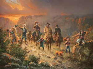 "Dang Ol' Highwaymen" 24" x 16" High Quality Canvas Print