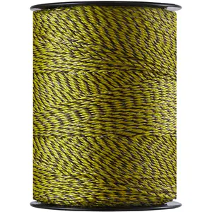 【Summervibes】VEVOR Electric Fence Wire, 3366Ft 1026M Portable Polywire, 1/8" Diameter 6 Stainless Steel Strands for Reliable Conductivity and UV, Rust Resistance, Fencing Rope Line for Horse, Cattle, Livestock