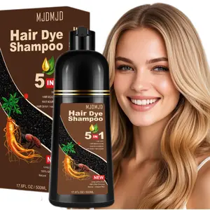 Instant Herbal Golden Blonde Hair Dye Shampoo 5 in 1, Colors in Minutes, Hair Color Shampoo for Men and Women, Vegan Ammonia Free Hair Shampoo500ml