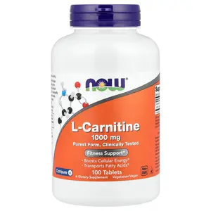 NOW Foods L-Carnitine, 1,000 mg, 100 Tablets