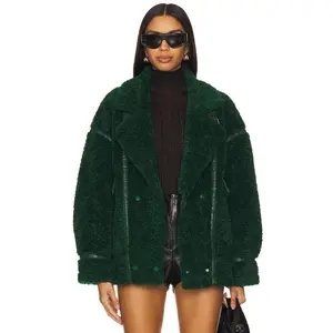 LAMARQUE Badu Faux Fur Jacket in Green