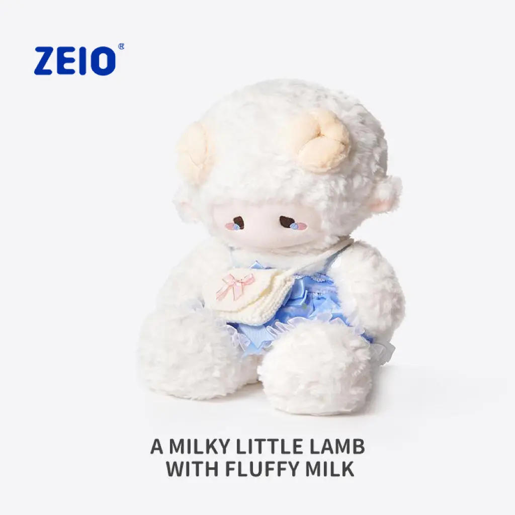【ZEIO】Puff Puff Lamb doll Cute plush toy Rag Doll girl's birthday gift companion doll