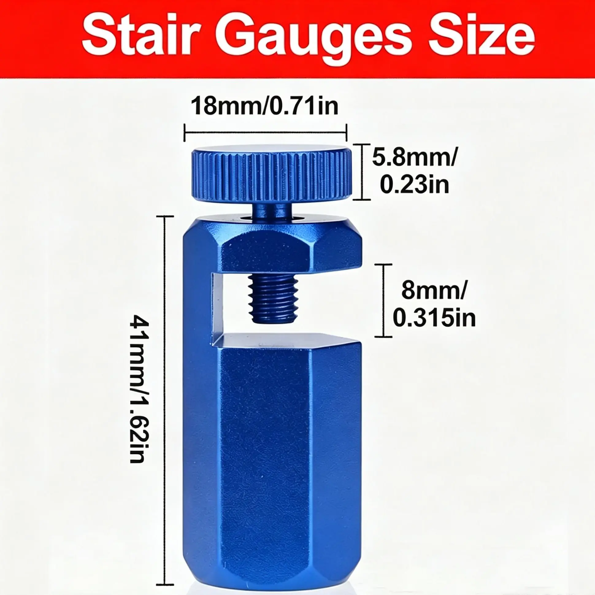 Easy-Use Stair Marking Gauge: Matches most speed & framing carpentry squares, makes stair stringer drawing and repetitive right-angle measurements effortless for DIYers and hobbyists.