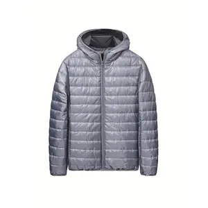 Mens Stylish Quilted Hooded Jacket - Versatile & Insulated for Fall Winter - All Match Comfort - Ideal Cold Weather Coat