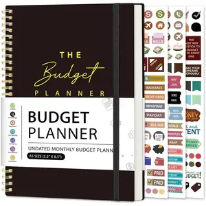 Budget Planner - Monthly Budget Book Undated with Expense & Bill  - Undated 12 Month Financial Planner/Account Book calendar organizer to Take Control of Your