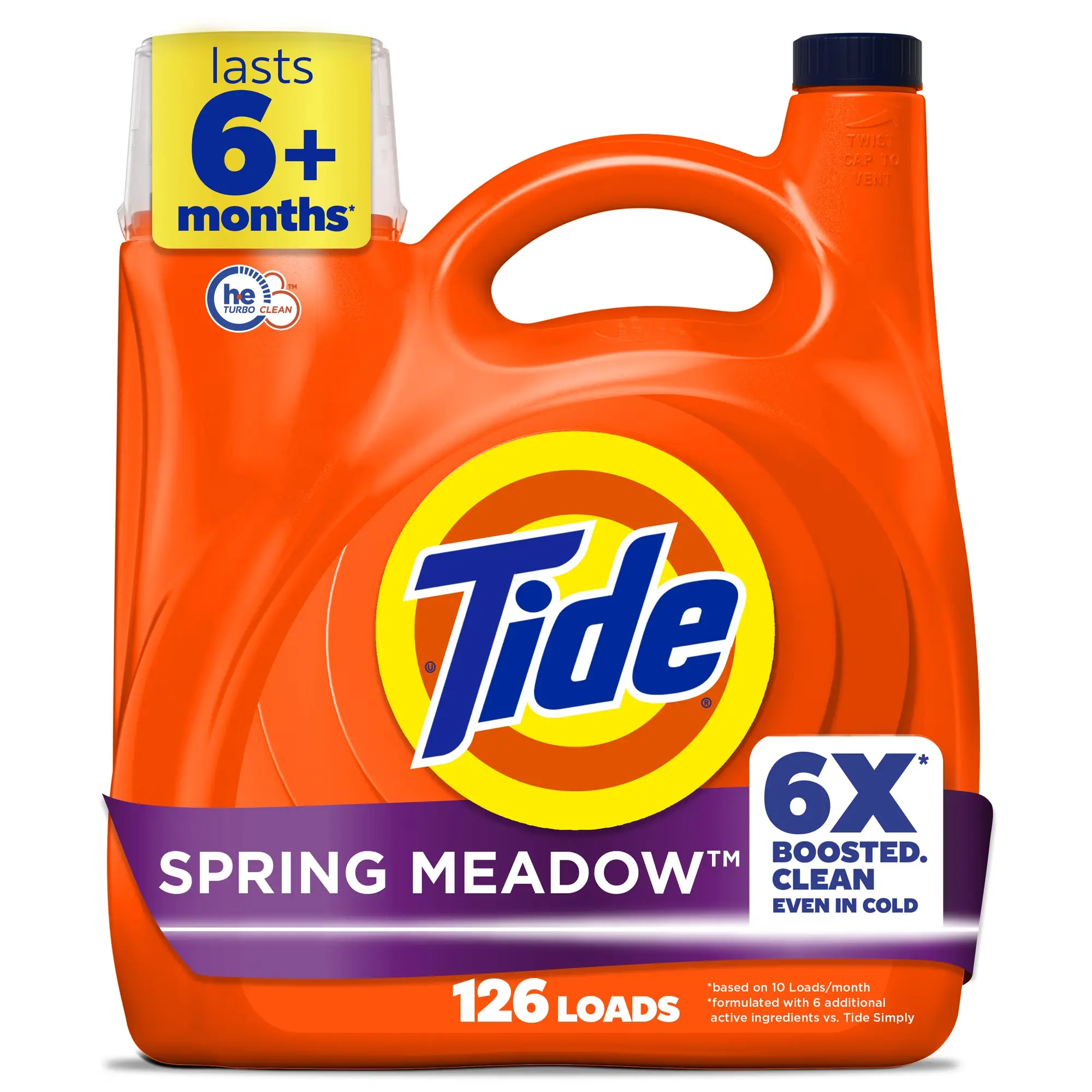 Liquid Laundry Detergent - 6X Boosted Cleaning Power, Spring Meadow Scent, 158 fl oz Household All-Purpose Cleaner