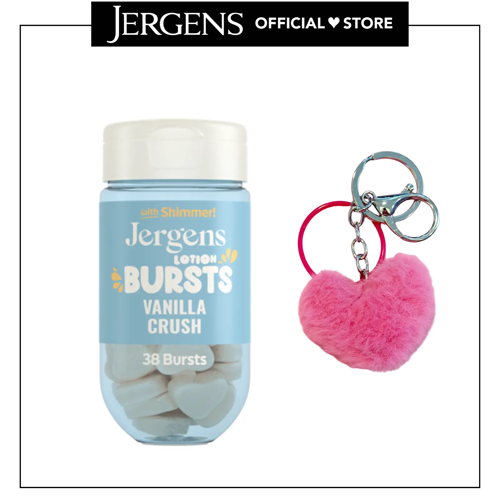 Jergens Lotion Bursts Vanilla Crush with Shimmer - 38 Heart Shaped Bursts